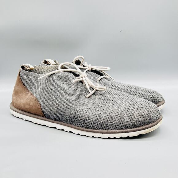 UGG Shoes Mens 17 Gray Suede Knit Maksim Hyperweave Low Top Casual Sneaker Boots main image 10